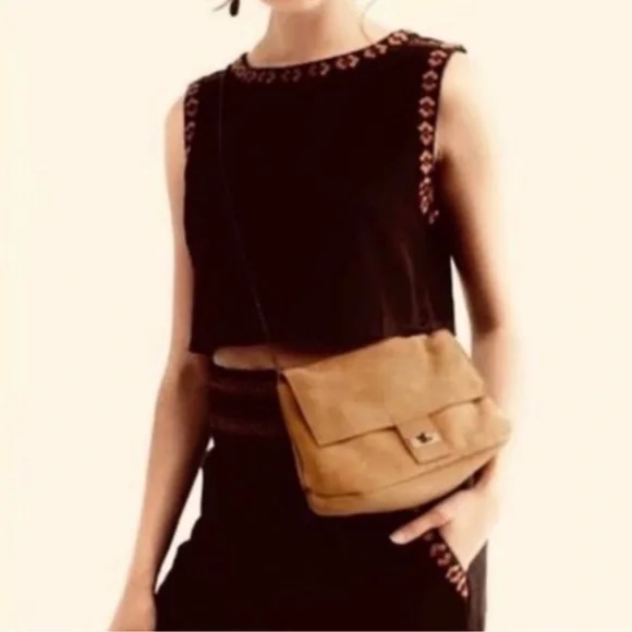 Free people slouchy suede crossbody sling bag - Picture 2 of 15